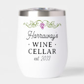 ワインセラー紫ブドウパーソナライズされた名日付 (正面)