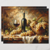 ワインセラー葡萄まだライフスクラップブック紙 (正面/裏面)