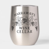 ワインセラー ホーム ワイナリー ぶどうの葉 オーダーメイド 名前 (背面)