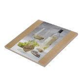 ワインソムリエつる植物恋人ボトルグレープデザイン タイル (側面)