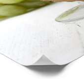 ワインソムリエつる植物恋人ボトルグレープデザイン ポスター (角)