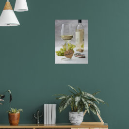 ワインソムリエつる植物恋人ボトルグレープデザイン ポスター