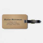 ワインソムリエつる植物恋人ボトルグレープデザイン ラゲッジタグ (裏面横)