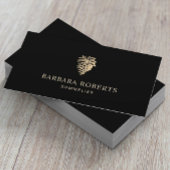 ワインソムリエ金ゴールドブズロゴプレーンブラック 名刺