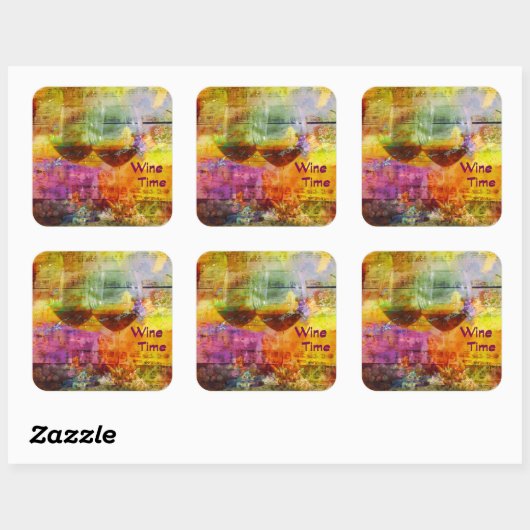 ワインタイムのシールを台無し スクエアシール (シート)