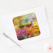 ワインタイムのシールを台無し スクエアシール (封筒)