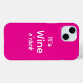 ワインタイムのピンクスマホケース Case-Mate iPhoneケース (裏面 (横))