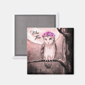 ワインタイムフクロウ磁石 マグネット (正面/裏面)