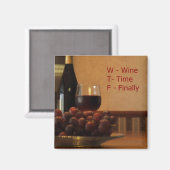 ワインタイム最後に磁石に作られた。 マグネット (正面/裏面)