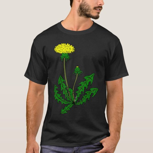 ワインタンポポ飲みワインとタンポポ115 Tシャツ (正面)