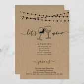 ワインタastingパーティー 招待状 (正面/裏面)