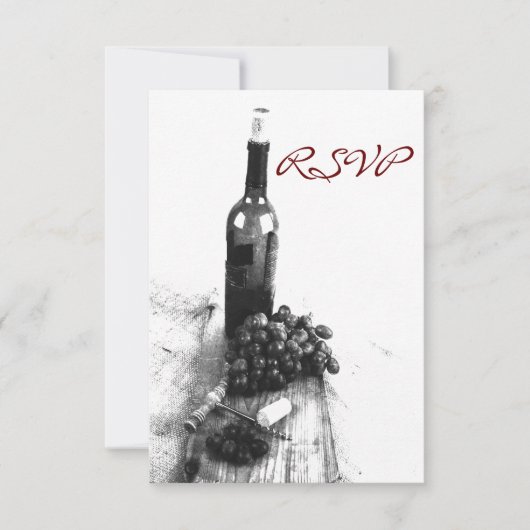 ワインダイニングの出欠確認カード 出欠カード (正面)