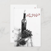 ワインダイニングの出欠確認カード 出欠カード (正面/裏面)