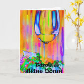 ワインダウンの挨拶をする時間 カード (黄色い花)