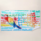 ワインダウンビーチタオル ビーチタオル (正面)