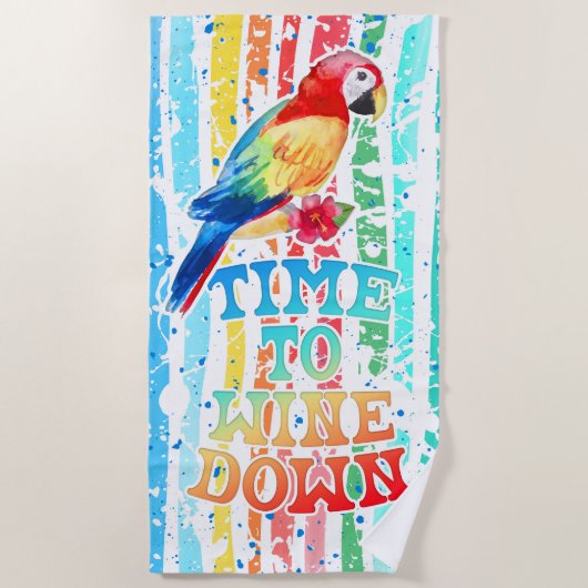 ワインダウンビーチタオル ビーチタオル (正面)