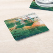 ワインダウン紙コースター スクエアペーパーコースター (アングル)