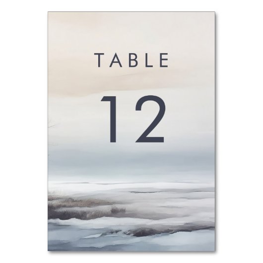ワインダモダンー絵を描ランドスケープ結婚のディナー テーブルナンバー (正面)