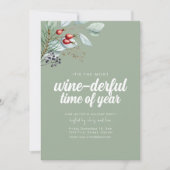 ワインダーフルタイムオブイヤーホリデーパーティー招待状 招待状 (正面)