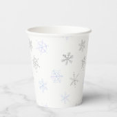 ワインダーワンダーランドスノーフレーク赤ちゃんシャワー 紙コップ (裏面)