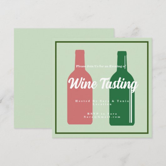 ワインチェックのご招待 招待状 (正面/裏面)