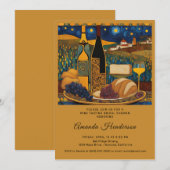 ワインチェックのブライズシャワー招待状 招待状 (正面/裏面)