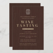 ワインチェックパーティーの招待状 招待状 (正面/裏面)