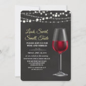 ワインチェックパーティーの黒板招待状 招待状 (正面)