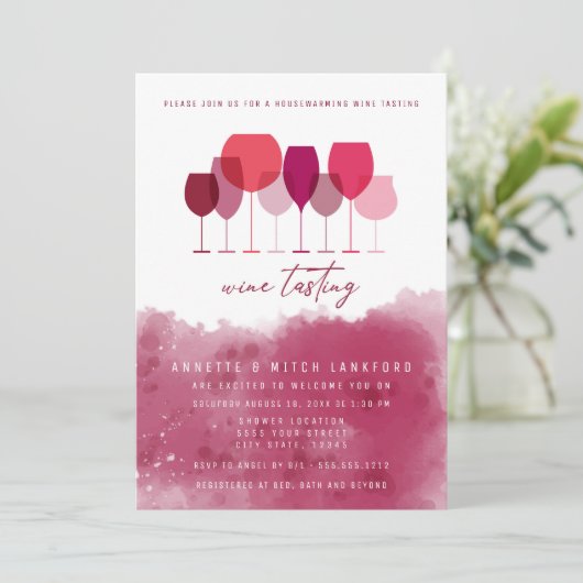 ワインチェック、ハウスウォーム 招待状 (スタンド正面)