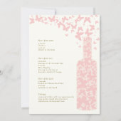 ワインチェック バチェロレッテ ウィークエンド バタフライ ピンク 招待状 (裏面)