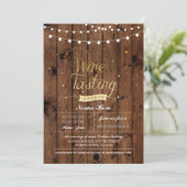 ワインチェック バースデーパーティー ウッド どんな年齢にも使える 招待状 (スタンド正面)