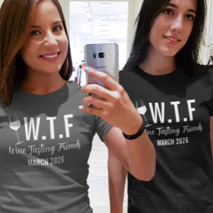 ワインチェック Wine Tasting Friends Tシャツ