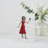 ワインチンパンジー ポストカード (スタンド正面)