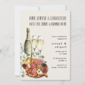 ワインチーズシャルキュテリーカップル婚約パーティ 招待状 (正面)