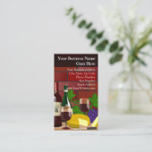 ワインチーズテーブルシーンフードレストライタリアンン 名刺 (スタンド正面)