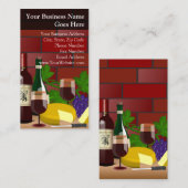 ワインチーズテーブルシーンフードレストライタリアンン 名刺 (正面/裏面)