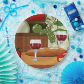 ワインチーズピクニックパーティープレート ペーパープレート (パーティー)