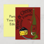 ワインチーズフレンド 招待状 (正面/裏面)