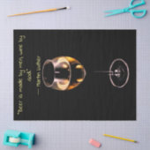 ワインティッシュペーパーと引用文Martin Lutherから 薄葉紙 (クラフト)