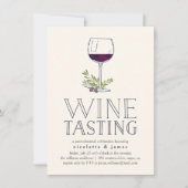 ワインテイスティングのリハーサルディナー招待状 招待状 (正面)
