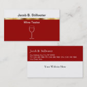 ワインテイスティングの評論家の名刺 名刺 (正面/裏面)
