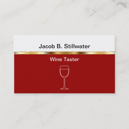 ワインテイスティングの評論家の名刺 名刺 (正面)