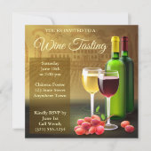 ワインテイスティングカクテルパーティの招待状 (正面)