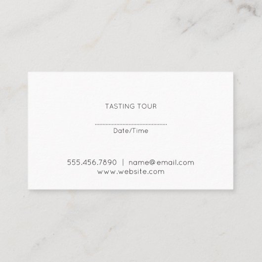 ワインテイスティンググラス |ガラスの汚れ 名刺 (裏面)