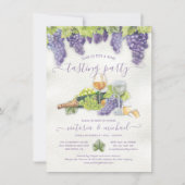 ワインテイスティングチーズヴィンヤードパーティー 招待状 (正面)