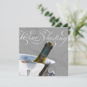 ワインテイスティングディナーパーティの招待状 招待状 (スタンド正面)