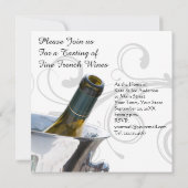 ワインテイスティングディナーパーティの招待状 招待状 (裏面)