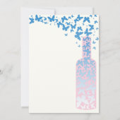 ワインテイスティングバチェロレッテ蝶ブルー 招待状 (裏面)