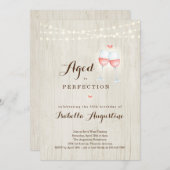 ワインテイスティングバースデーパーティーへの招待 招待状 (正面/裏面)