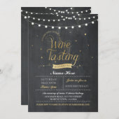 ワインテイスティングバースデーパーティーチョーク任意の年齢招待状 招待状 (正面/裏面)